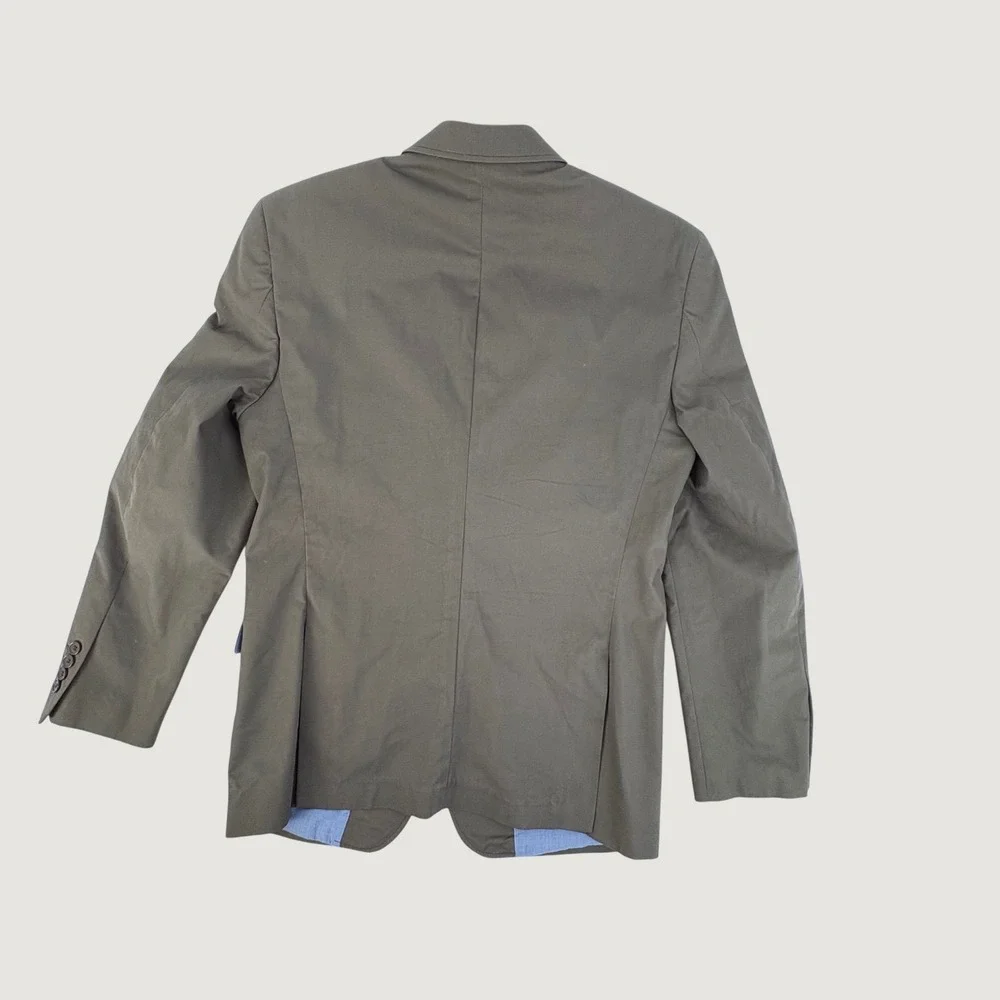 Combatant Gentlemen Blazer Mens 40R Olive Green Unstructured Cotton Jacket